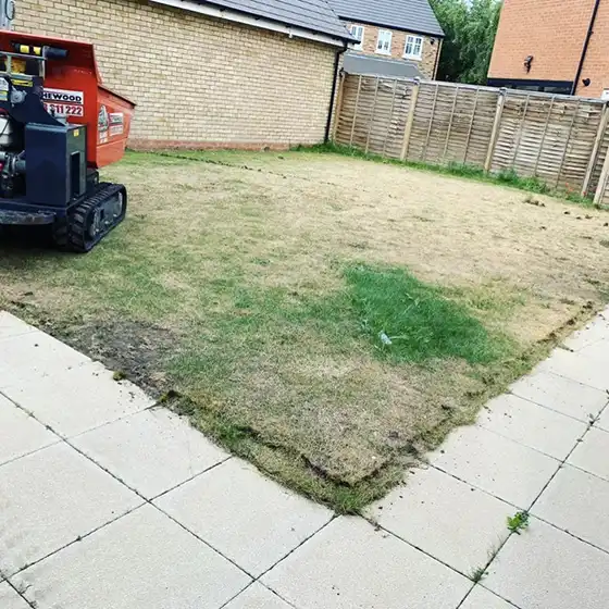 artificial grass before